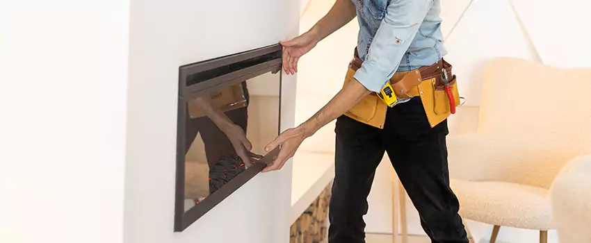 Metal Fireplace Installation in Carlsbad, California